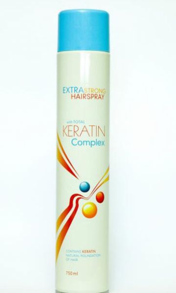 Total KERATIN extra strong Hairspray - extra silný lak na vlasy s keratinem 750 ml