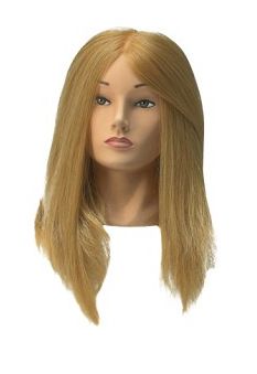 Cvičná hlava Jessica, syntetické vlasy 40-50 cm, blond