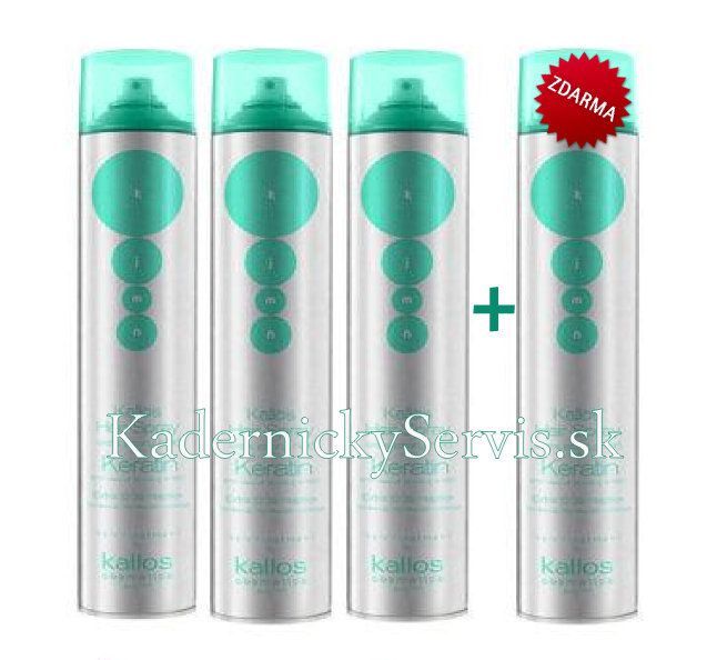 AKCIA: 3+1 Kallos KJMN Keratin Hair Spray extra strong hold, 750 ml