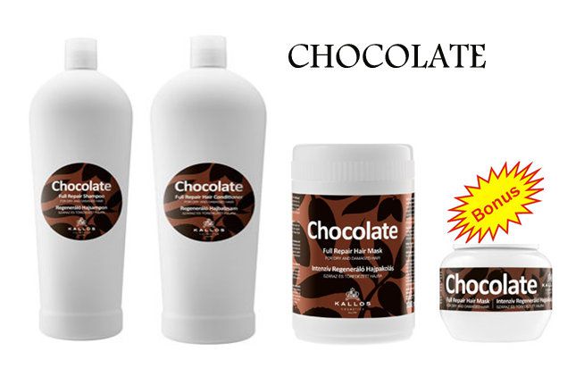 AKCIA: Kallos Chocolate Set - šampón, maska, kondicionér, 1000 ml + maska, 275 ml