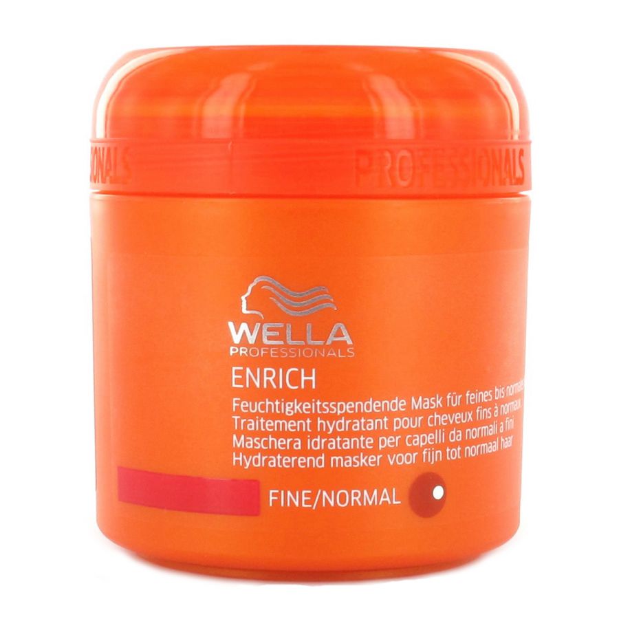 Wella Professionals Enrich Fine/Normal - hydratační maska ​​pro jemné vlasy - objemová 150 ml