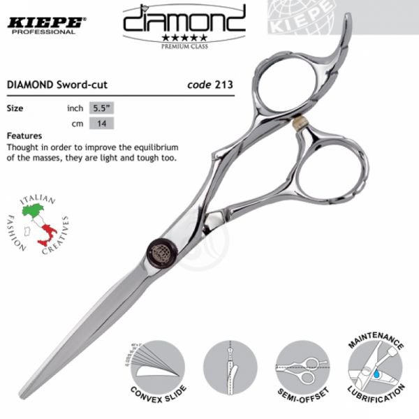 Kiepe THREE STARS Diamond Series 213 - profesionální kadeřnické nůžky