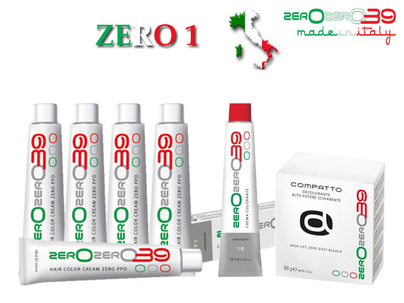 zer0zer039 akcia na farby ZERO 1 - 20 ks farby na vlasy, 100 ml - melír compact , 500 g + melír krémový, 100 ml