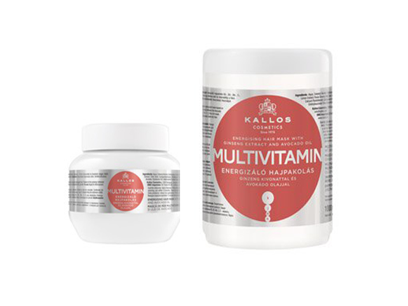 Kallos kjmn Multivitamin Mask - Energizující regeneračně - hydratační maska na vybledlé, oslabené a poškozené vlasy