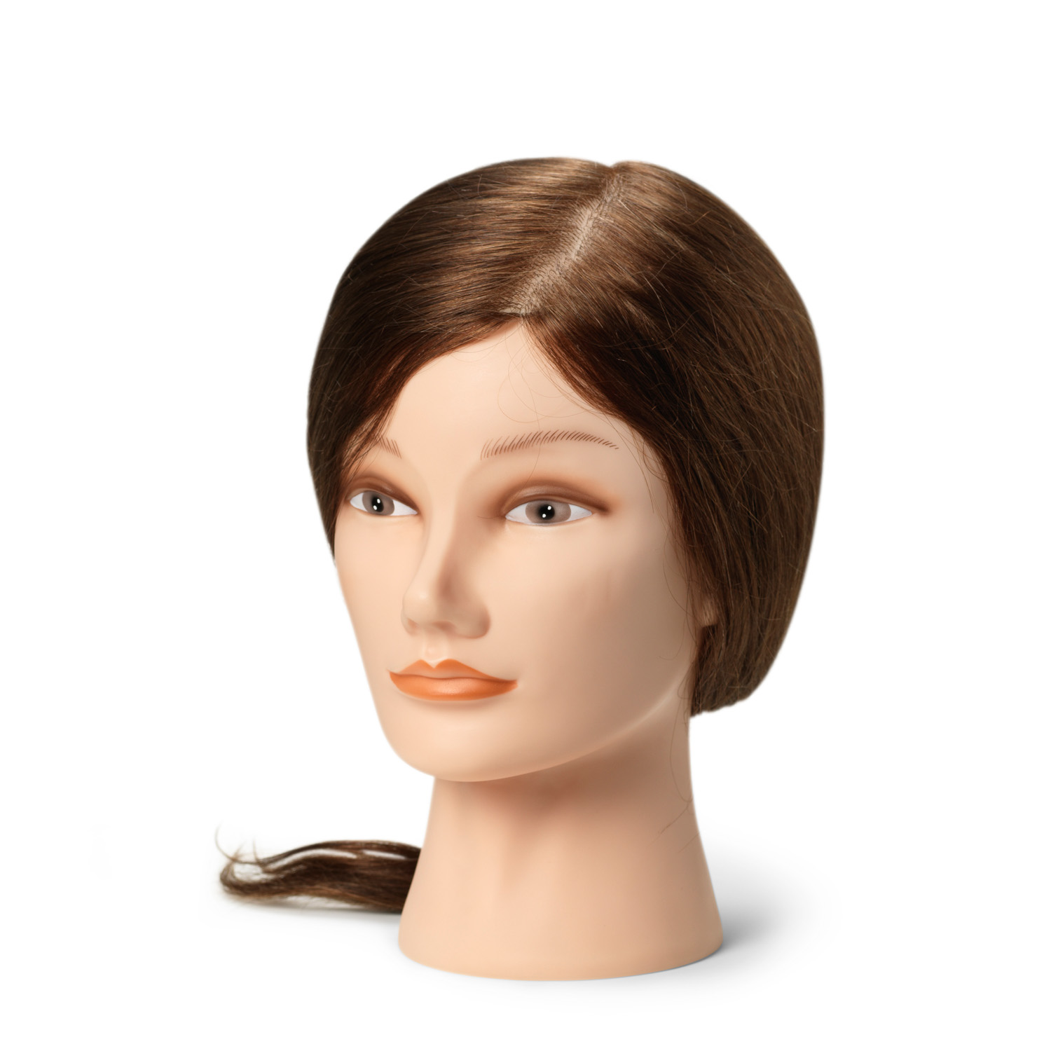 BraveHead Female medium 9860- cvičná hlava, 100% lidské vlasy, 35 - 40 cm