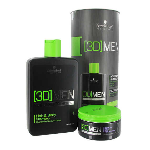 [3D] Men darčeková sada - šampón na vlasy a telo, 250 ml + modelovacia hlina, 100 ml