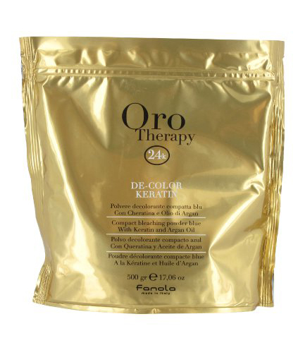 Fanola Oro Therapy De-color KERATIN - melírovací prášek s keratinem a arganovým olejem, 500 gr
