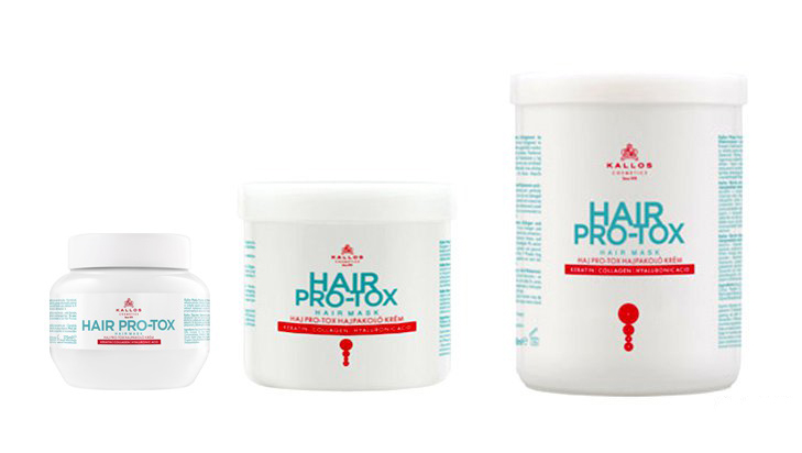 ​Kallos kjmn Hair PRO-TOX mask - regenerační maska na vlasy s keratinem, kolagenem a kyselinou hyaluronovou