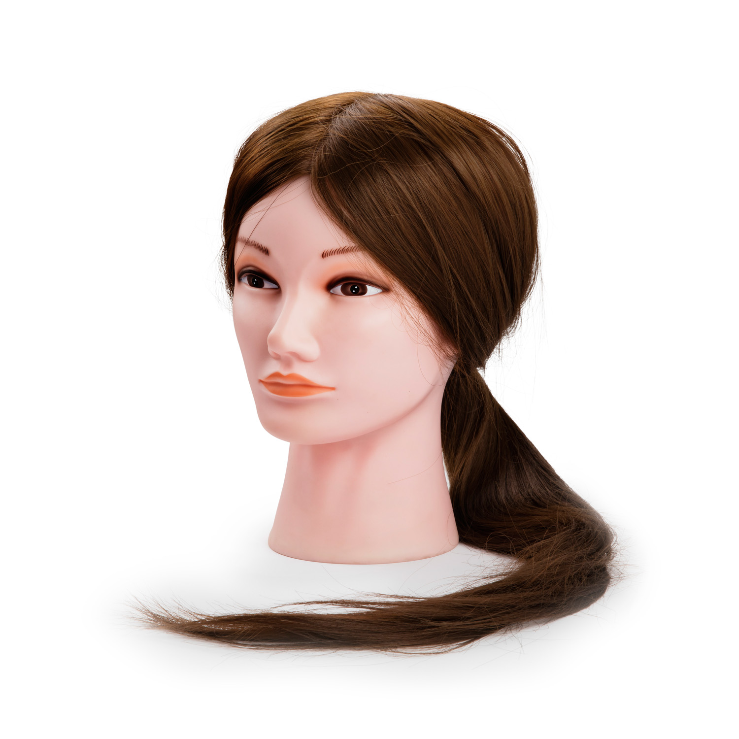 BraveHead 9869 Mannequin female XL, syntet - cvičná hlava s umělými vlasy