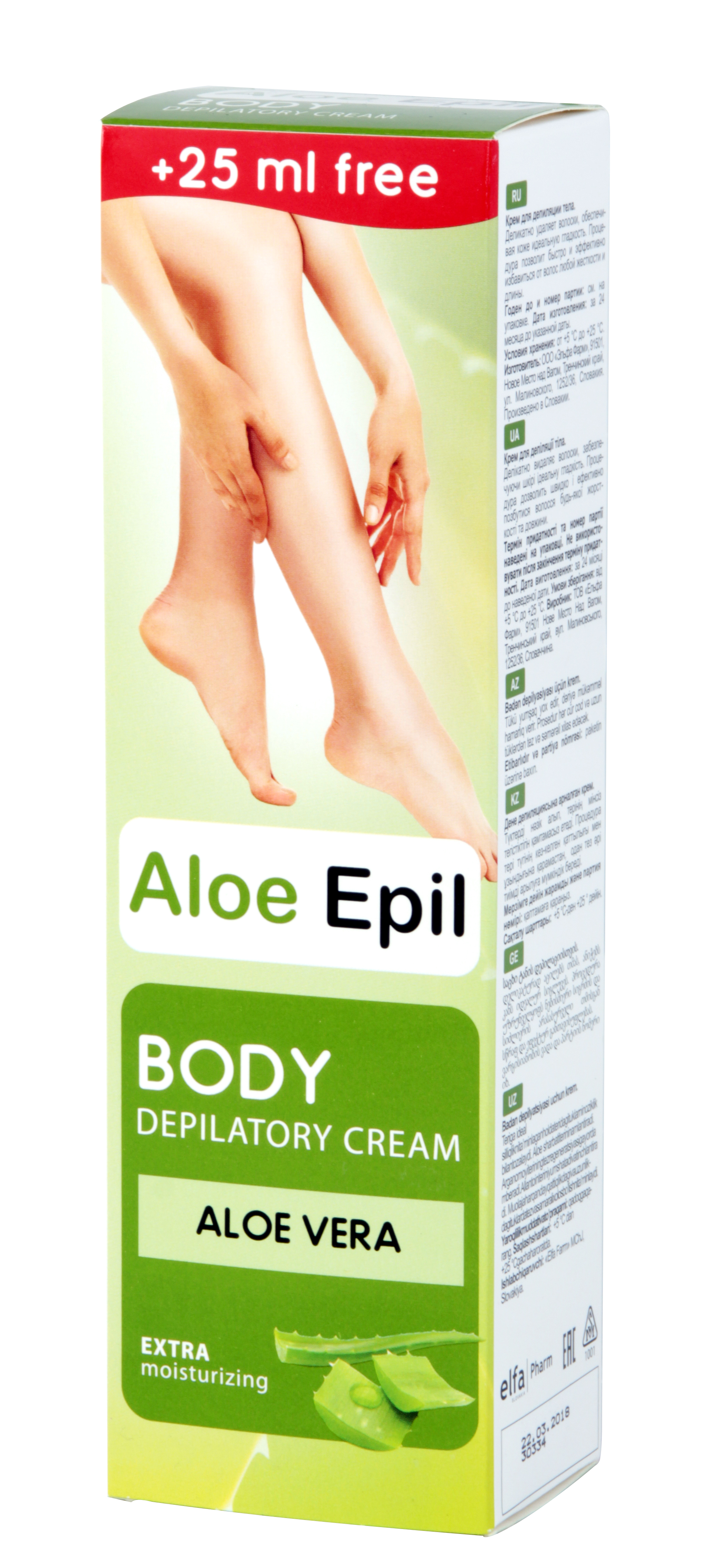 ​Aloe Epil Body depilátor cream - tělový depilační krém, 125 ml