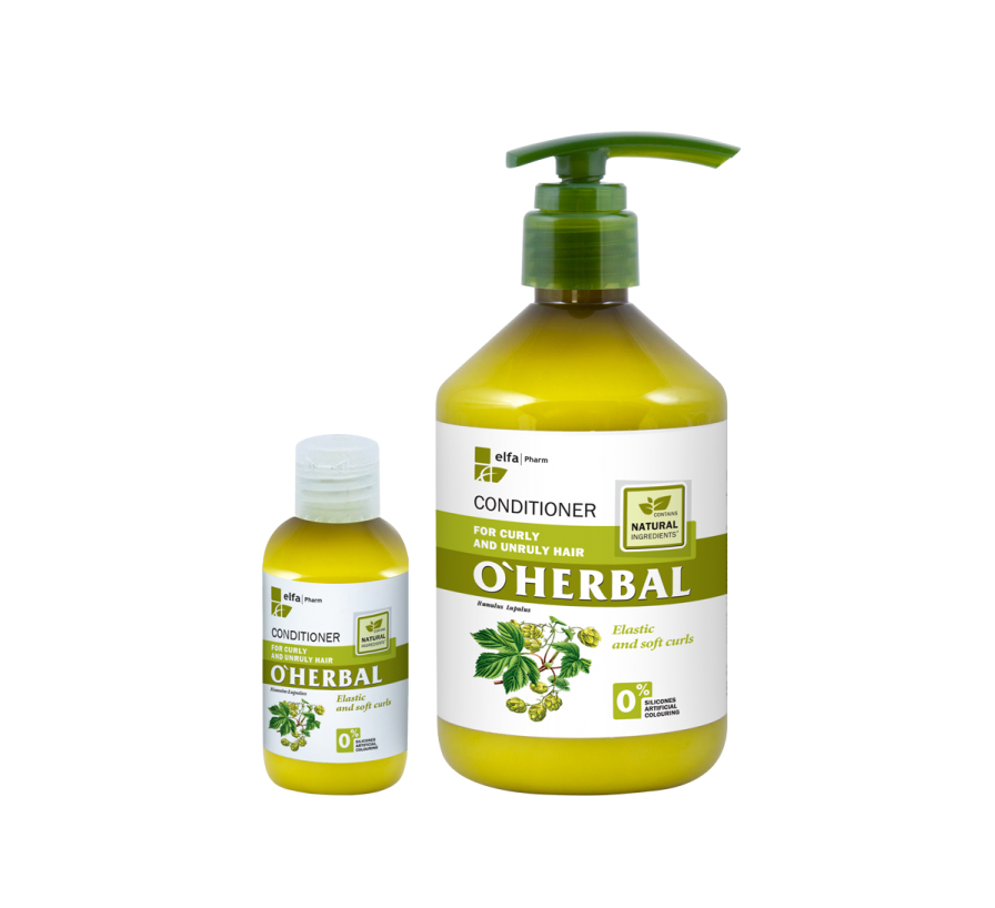 ​O'HERBAL For Curly and Unruly hair - kondicionér pro kudrnaté, krepatějící a nepoddajné vlasy