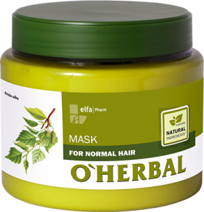 O´HERBAL For Normal hair - maska pre každodennú starostlivosť, 500 ml