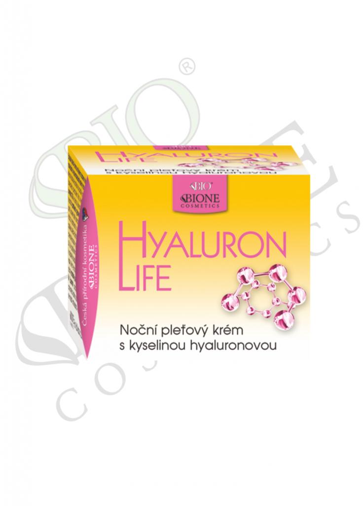 BIO Hyaluron Life nočný pleťový krém s kyselinou hyalurónovou, 51 ml