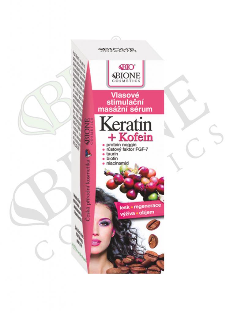 BIO Keratin + Kofein vlasové stimulačné masážne sérum,  215 ml