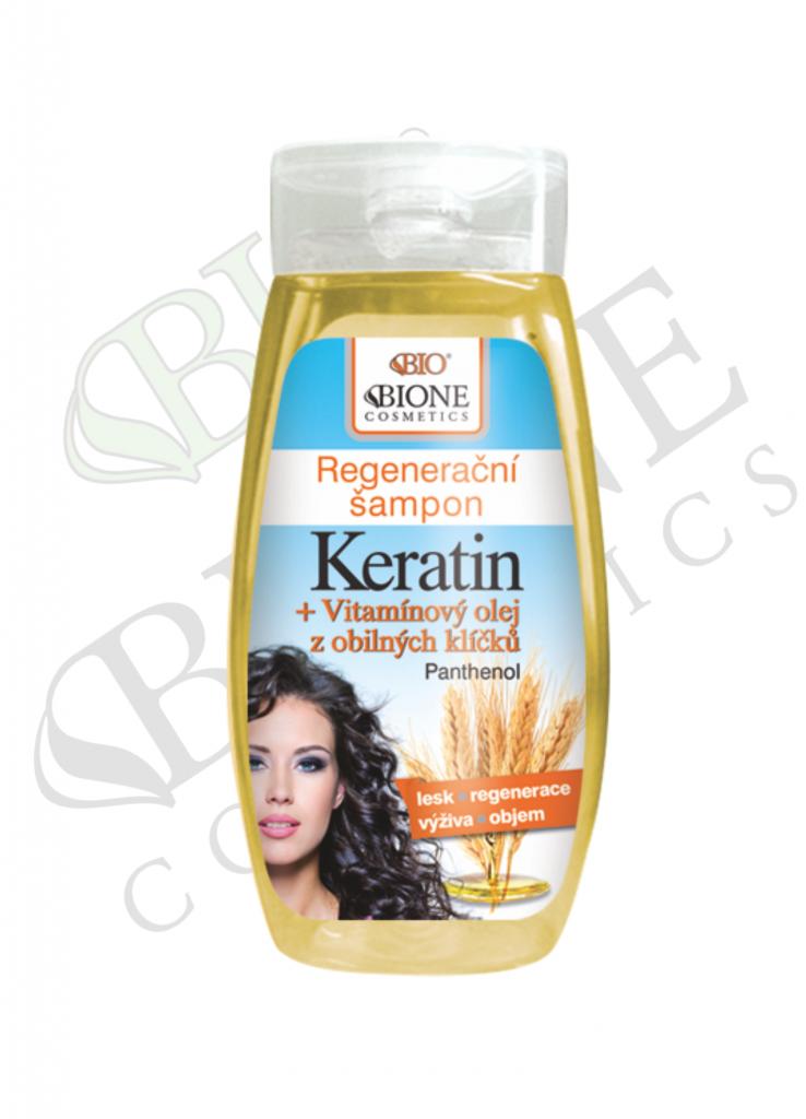 BIO Keratín s olejom z obilných klíčkov regeneračný šampón 260 ml