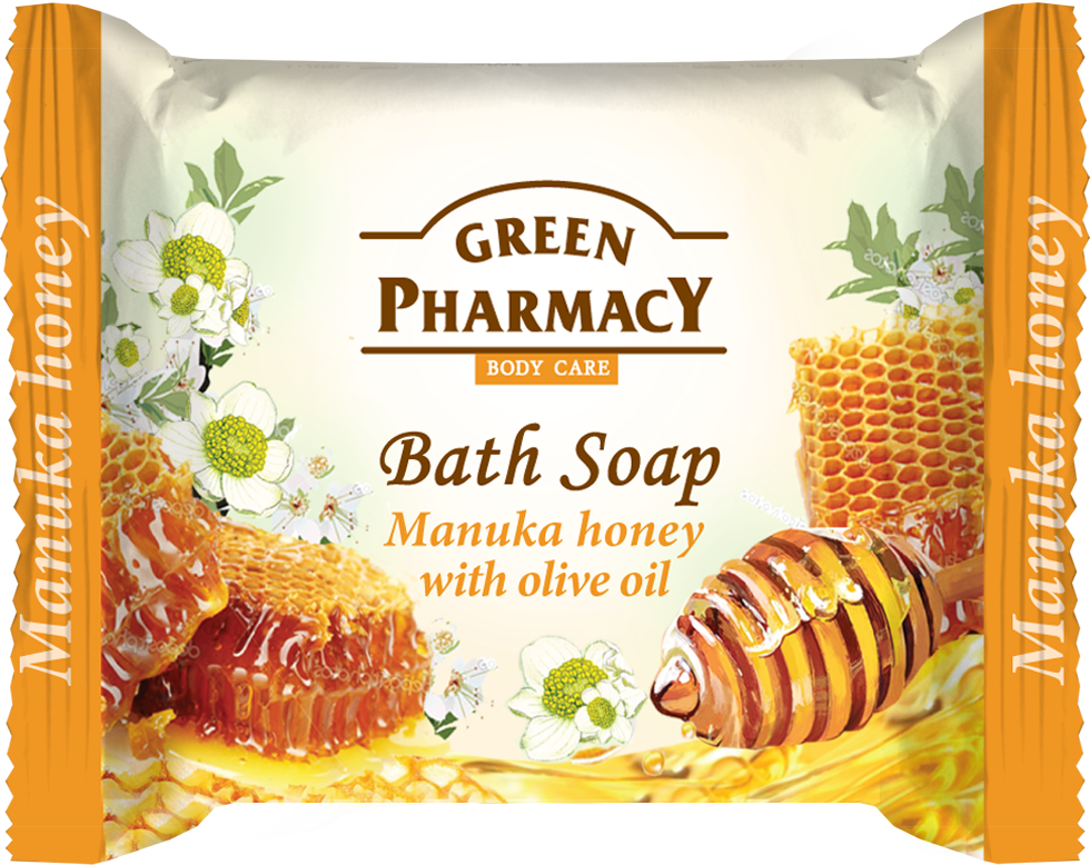 Green Pharmacy Manuka Honey - toaletní mydlo s manukou medom a olivovým olejem, 100 g