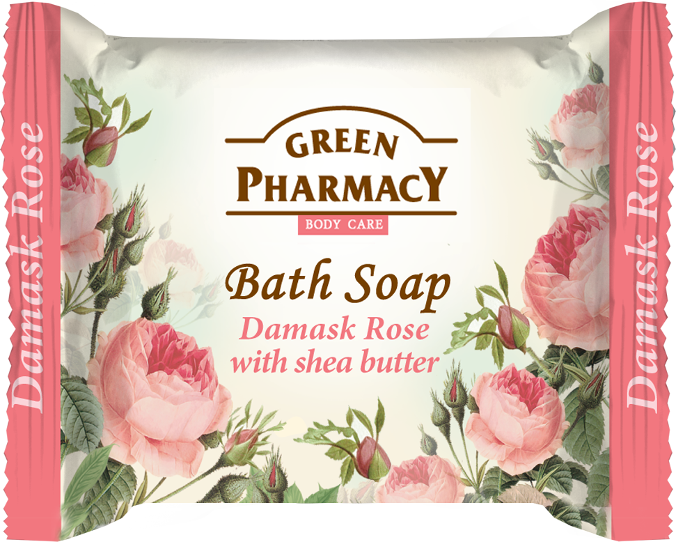 ​Green Pharmacy Damask Rose with shea butter - toaletní mýdlo s damaškové růží a bambuckým máslem, 100 g