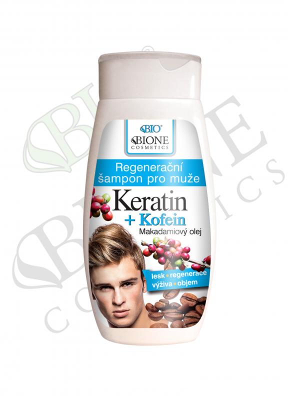 BIO Keratin +Kofeín - regeneračný šampón pre mužov, 260ml