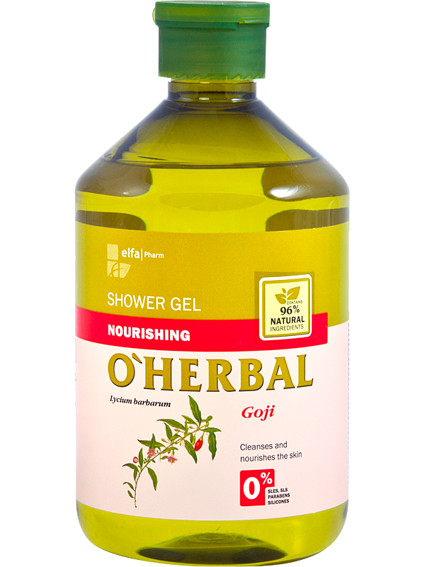 ​O'Herbal Nourishing shower gel with goji extract - výživný sprchový gél s extraktom goji, 500 ml + krém na ruky, 30 ml