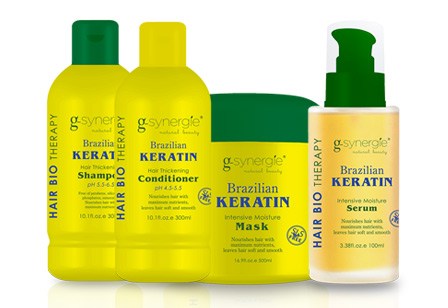 (EXP: 01/2021) G-synergie Brazilian Keratin Serum - keratinové posilovací sérum na uhlazení vlasů, 100 ml