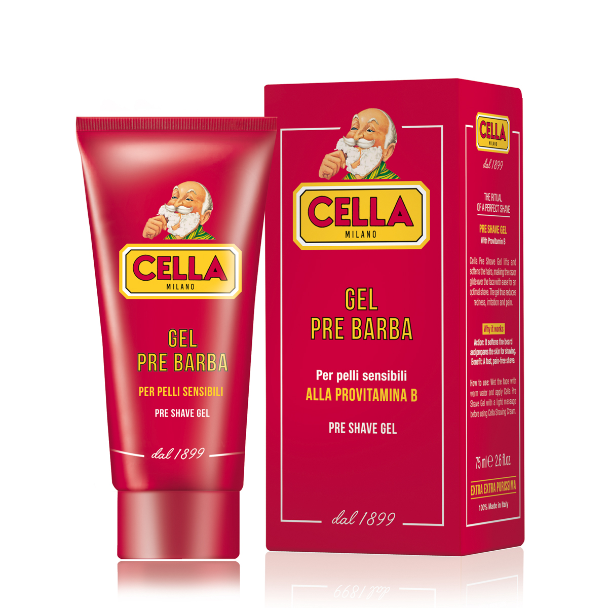 ​Cella Milano Gel Pro Barba - gel před holením, 75 ml