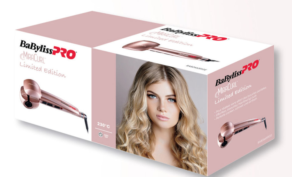 ​BABYLISS PRO Miracurl® Limited Edition Rose Gold - automatická revoluční profesionální kulma na vlasy, zlato-růžová