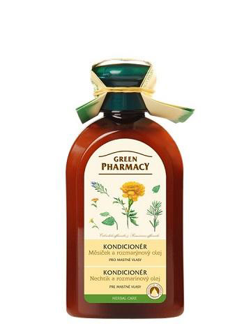 Green Pharmacy Nechtík a Rozmarínový olej - kondicionér pre mastné vlasy, 300 ml