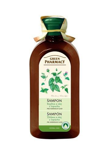 Green Pharmacy Žihľava a olej z koreňov lopúcha - šampón pre normálne vlasy, 350 ml