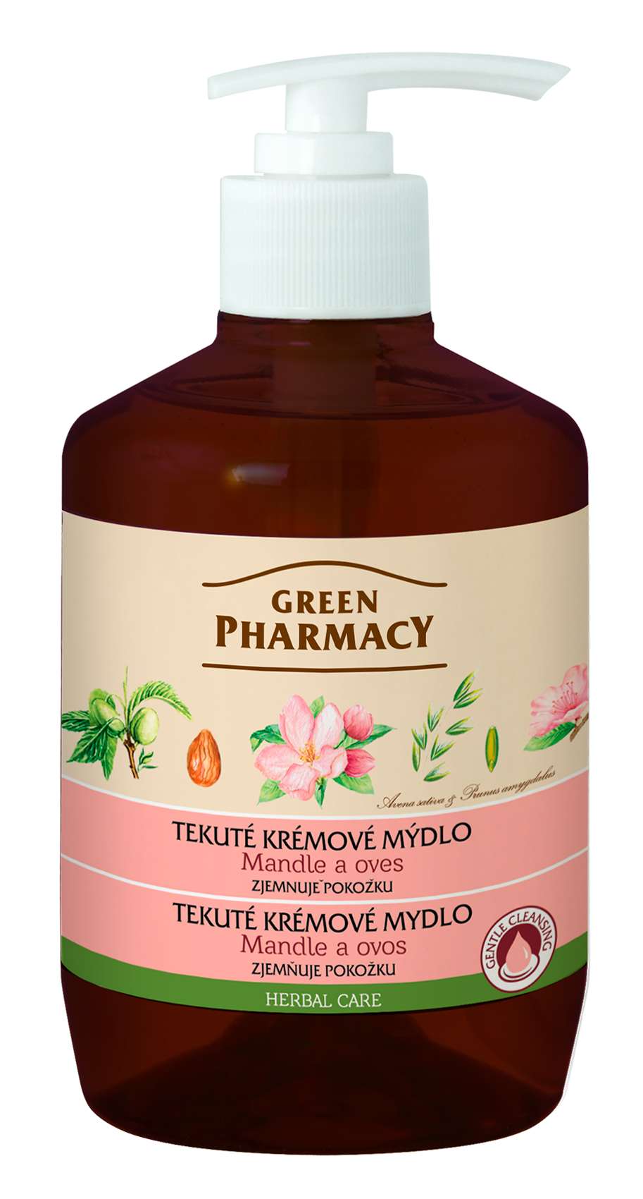 Green Pharmacy Mandle a Ovos - tekuté krémové mydlo zjemňujúce pokožku, 460 ml