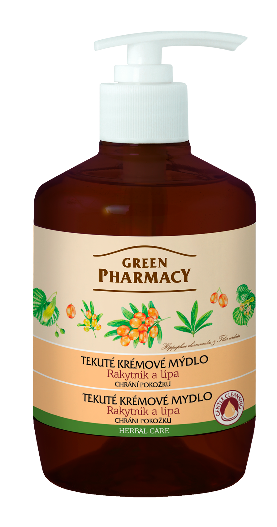 ​Green Pharmacy Rakytník a Lípa - tekuté krémové mýdlo chránící pokožku, 460 ml