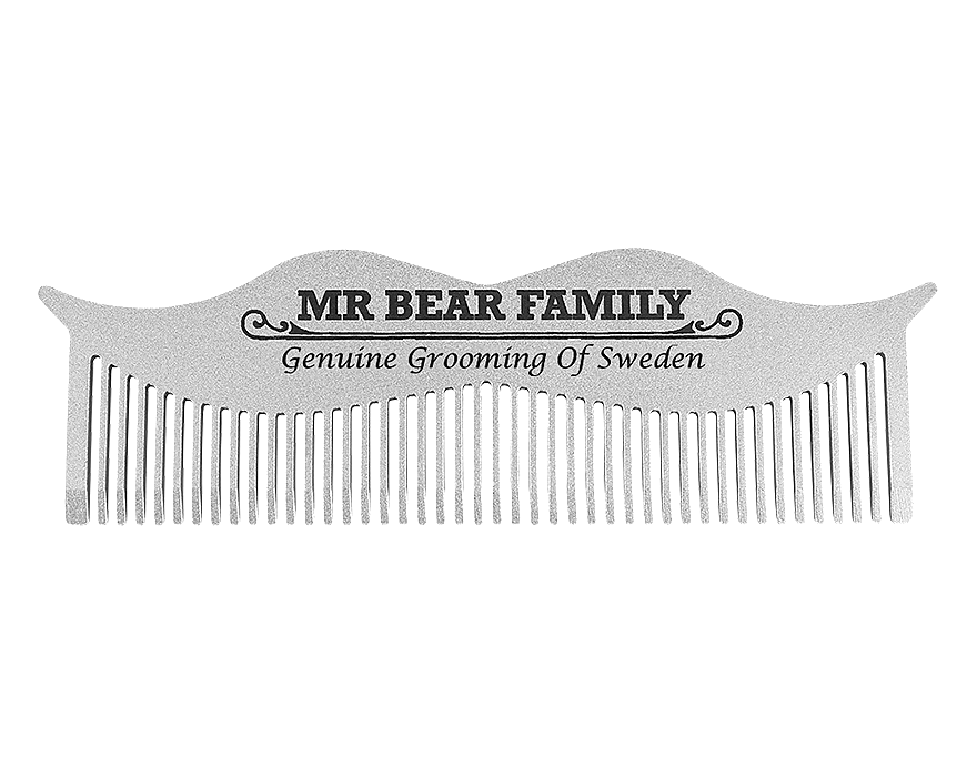 Mr. Bear Family Moustache Comb - oceľový hrebeň na fúzy