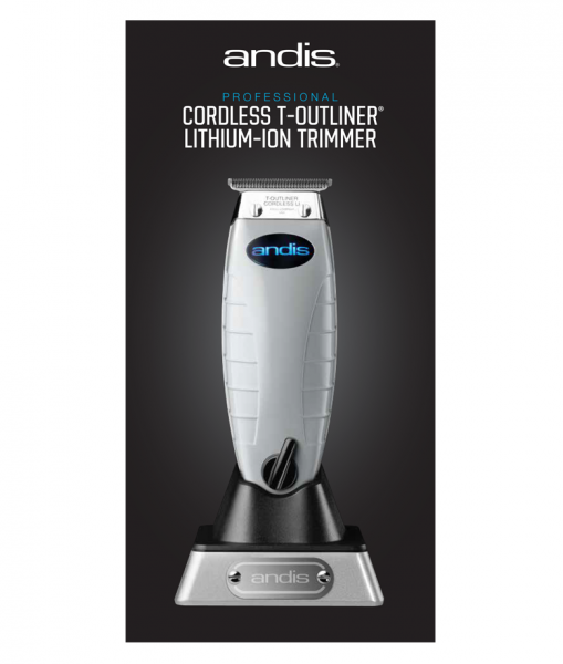 Andis Cordless T-Outliner Li 74 005 - profesionálny akumulátorový kontúrovací strojček + minerálny olej M22, 200 ml + stlačený vzduch, 400 ml