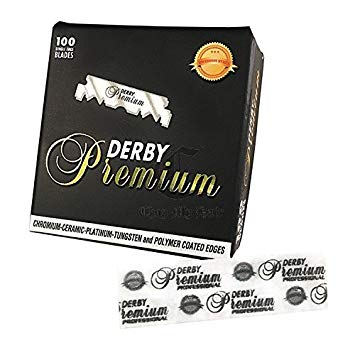 Derby Premium Blades 06160 - náhradné žiletky, polovičná čepeľ, 100 ks