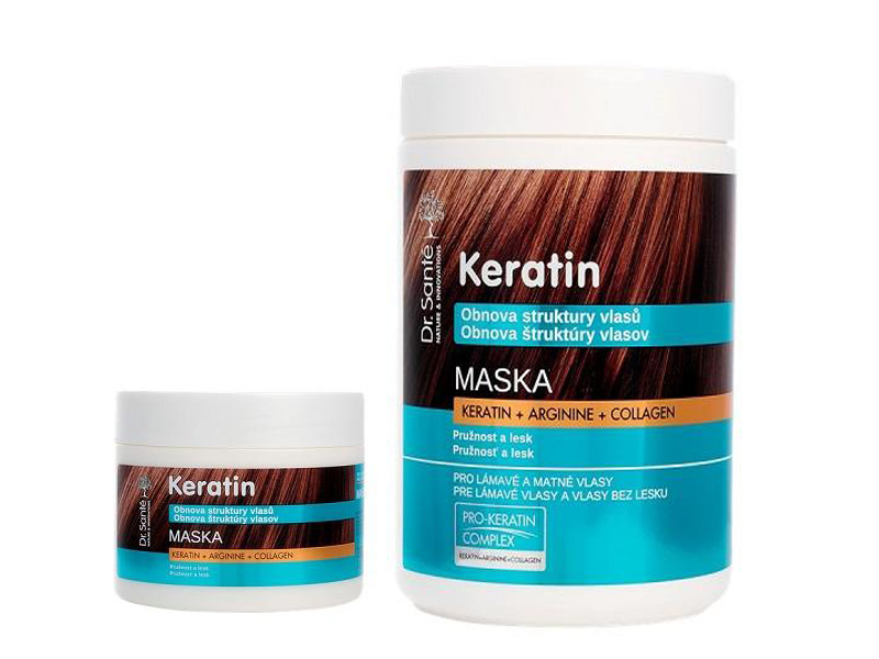 Dr. Santé Keratin Hair Structure Recovery - maska pre vlasy lámavé a bez lesku