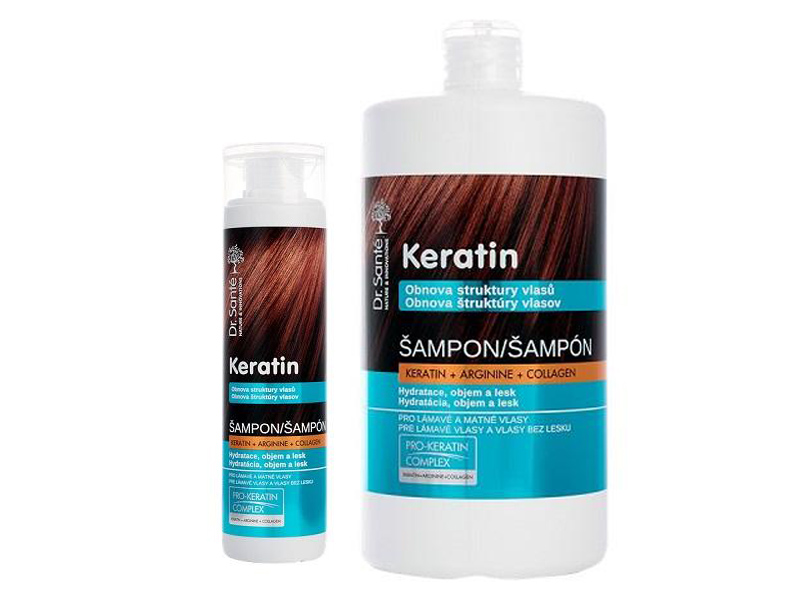 ​Dr. Santé Keratin Hair Structure Recovery - šampon pro vlasy lámavé a bez lesku