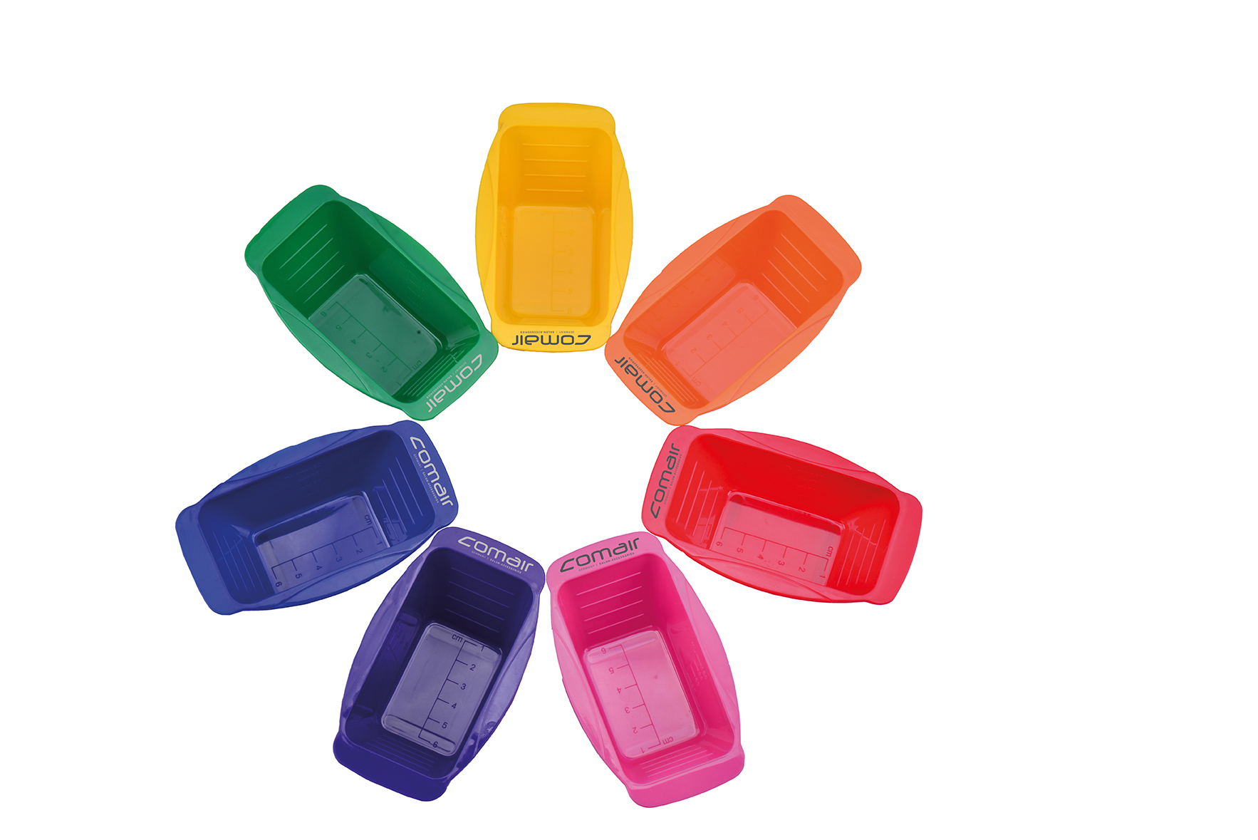Comair Dyeing bowl Rainbow mini 7001257 - sada malých barevných misek na barvení, 7 ks