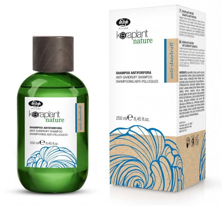 Lisap Nature Keraplant Anti-dandruff Shampoo (purifying) - šampon proti lupům, 250 ml