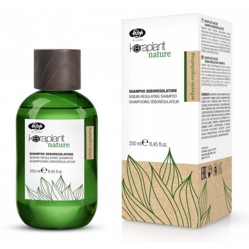 Lisap Nature Keraplant Sebum-regulating  - šampon na mastné vlasy, 250 ml