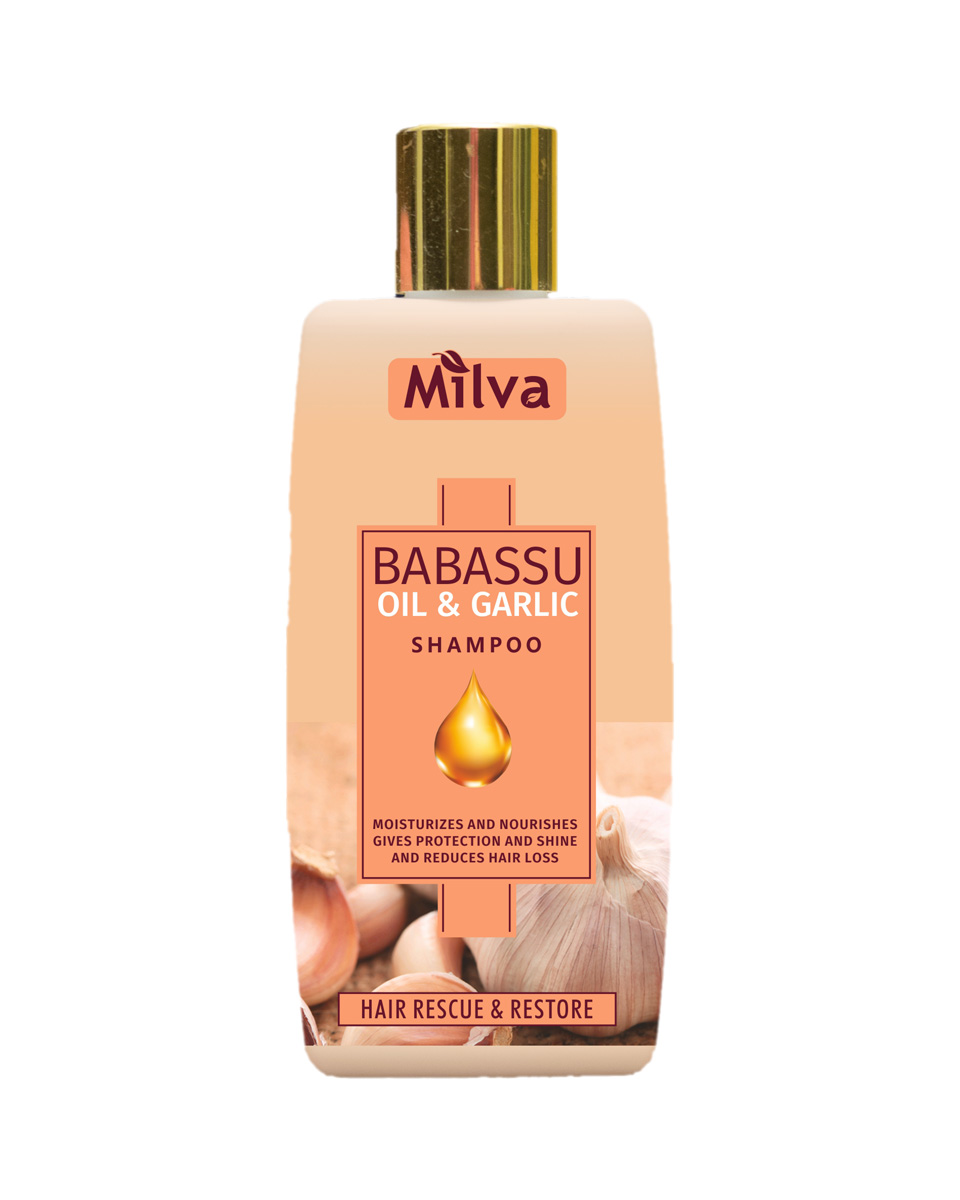 Milva Babassu Oil and Garlic Shampoo - šampón s extraktom cesnaku a babassového oleja, 200 ml