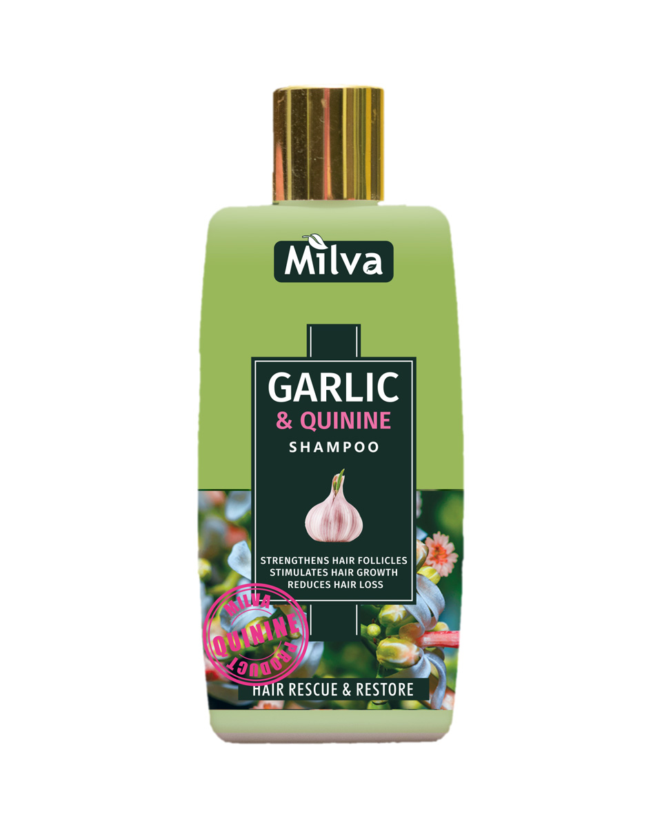 Milva Garlic and Quinine Shampoo - šampon s extraktem česneku a chininu, 200 ml