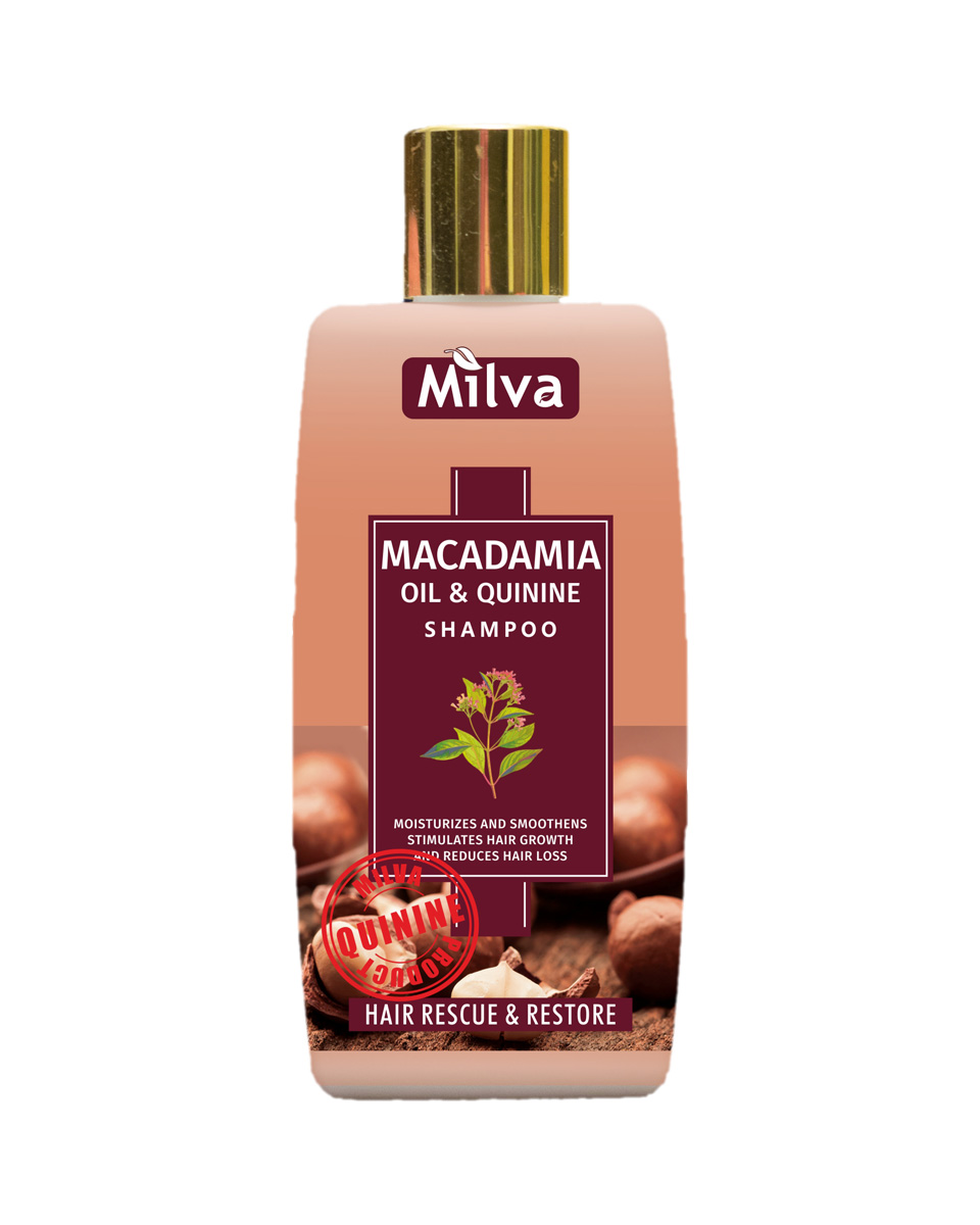 (EXP: 10/2021) Milva Macadamia and Quinine Shampoo - šampon s makadamiovým olejem a chininem, 200 m