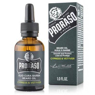 Proraso Beard Oil - Cypress & Vetyver - Ochranný olej na bradu, 30ml