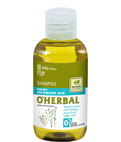​O'HERBAL For Dry and Damaged hair - šampon pro suché a poškozené vlasy 75 ml DÁREK