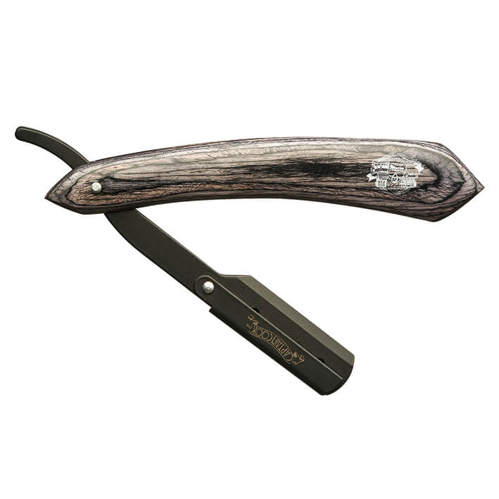 CHYBA TISKU: Captain Cook 04985 Black Wooden Shaving Razor - břitva na vyměnitelné žiletky, poloviční čepel