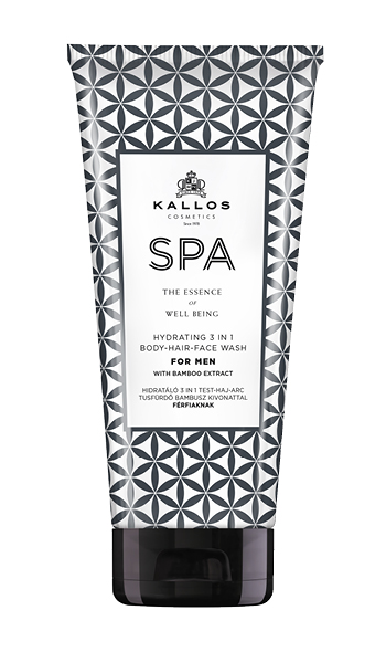 Kallos SPA Hydrating 3in1 gel wash for Men - sprchový gel pro muže 3v1, 200 ml