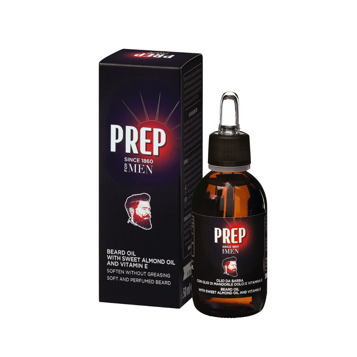 PREP for MEN Beard Oil - vyživujúci olej na bradu a fúzy, 50 ml