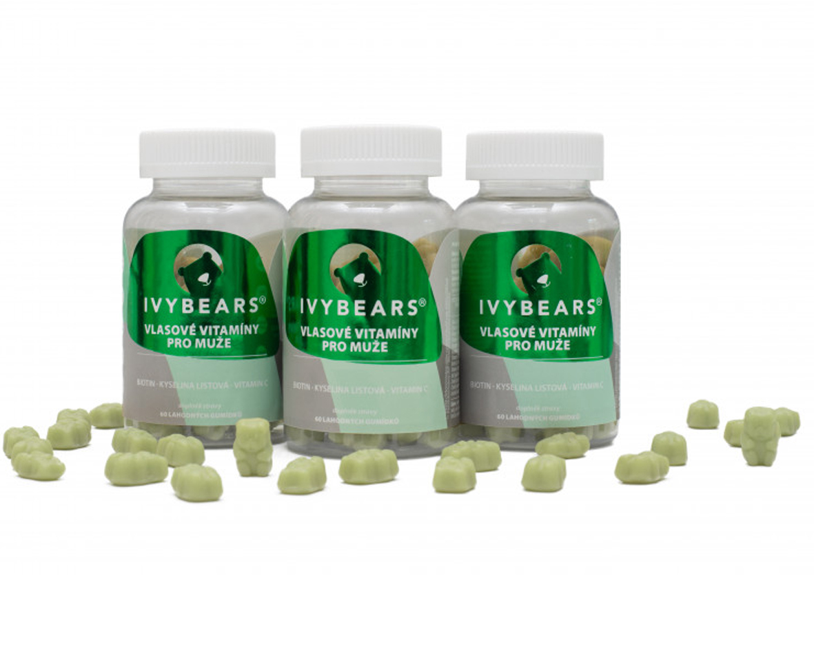 AKCE: IVY Bears - 3x vlasové vitamíny pro muže, 60 ml