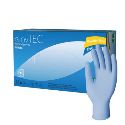 GLOV TEC - nitrilové ochranné rukavice, nebesky modré, 100 ks / bal