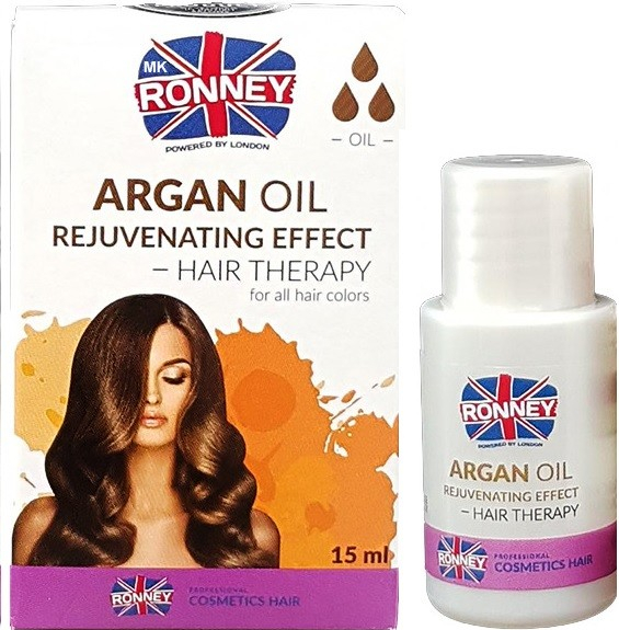 Ronney Professional Hair Oil Argan Oil Rejuvenating - olej pre poškodené vlasy, 15ml