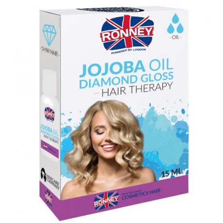 Ronney Professional Hair Oil Jojoba Oil Diamond Gloss - jojobový olej pro lesk na vlasy, 15ml